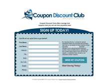 Tablet Screenshot of coupondiscountclub.com